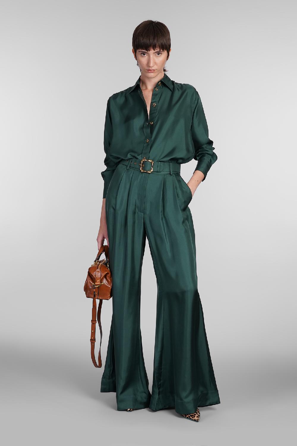 Deliberti Zimmermann Camicia In Seta Verde Cod. 407162 - Deliberti The Luxury Shopping