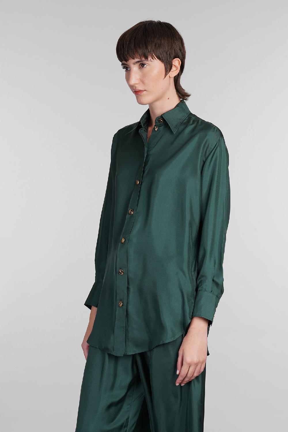 Deliberti Zimmermann Camicia In Seta Verde Cod. 407162 - Deliberti The Luxury Shopping