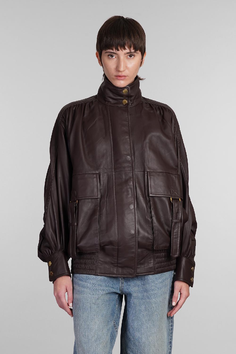 Deliberti Zimmermann Giacca in pelle in pelle marrone cod. 406984 - Deliberti The Luxury Shopping