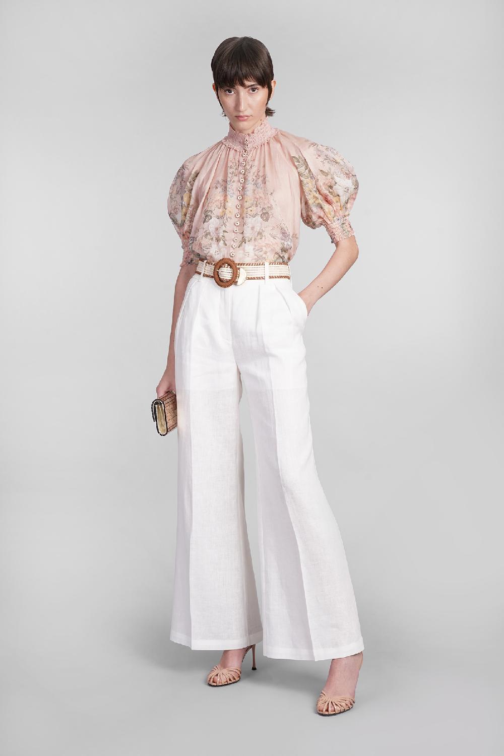 Deliberti Zimmermann Pantalone In Lino Bianco Cod. 401774 - Deliberti The Luxury Shopping