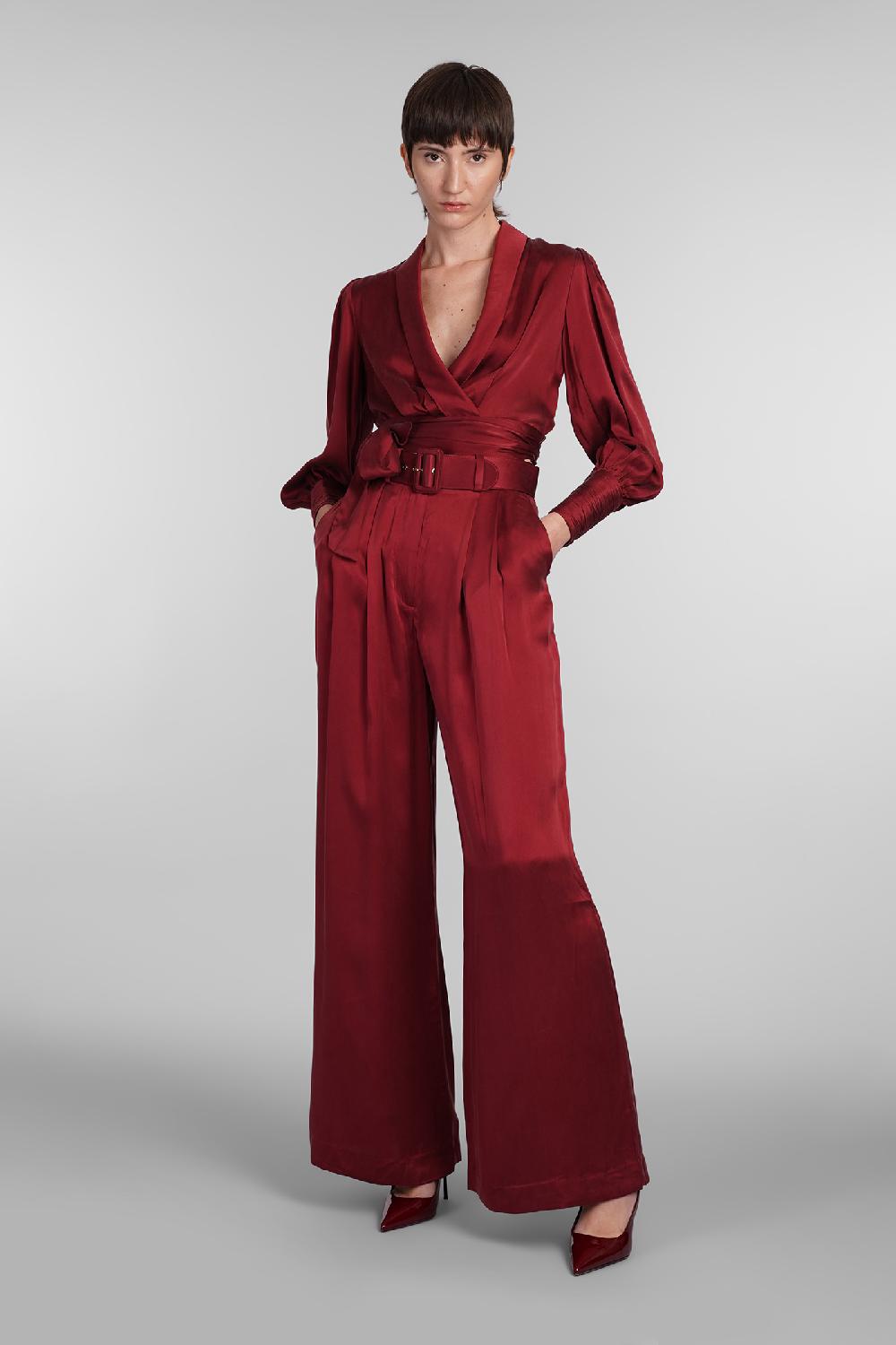 Deliberti Zimmermann Pantalone In Seta Bordeaux Cod. 407183 - Deliberti The Luxury Shopping