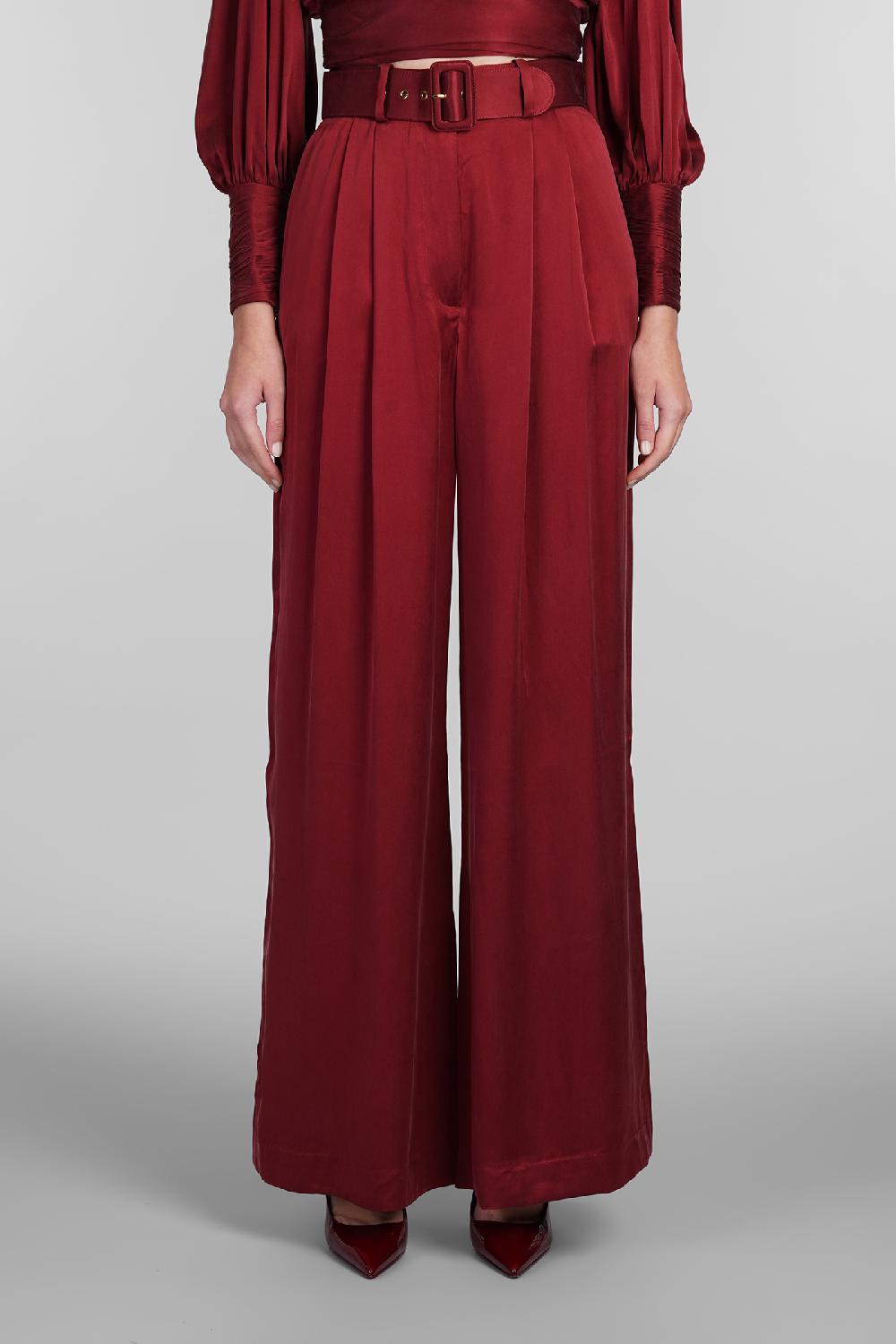 Deliberti Zimmermann Pantalone in seta bordeaux cod. 407183 - Deliberti The Luxury Shopping