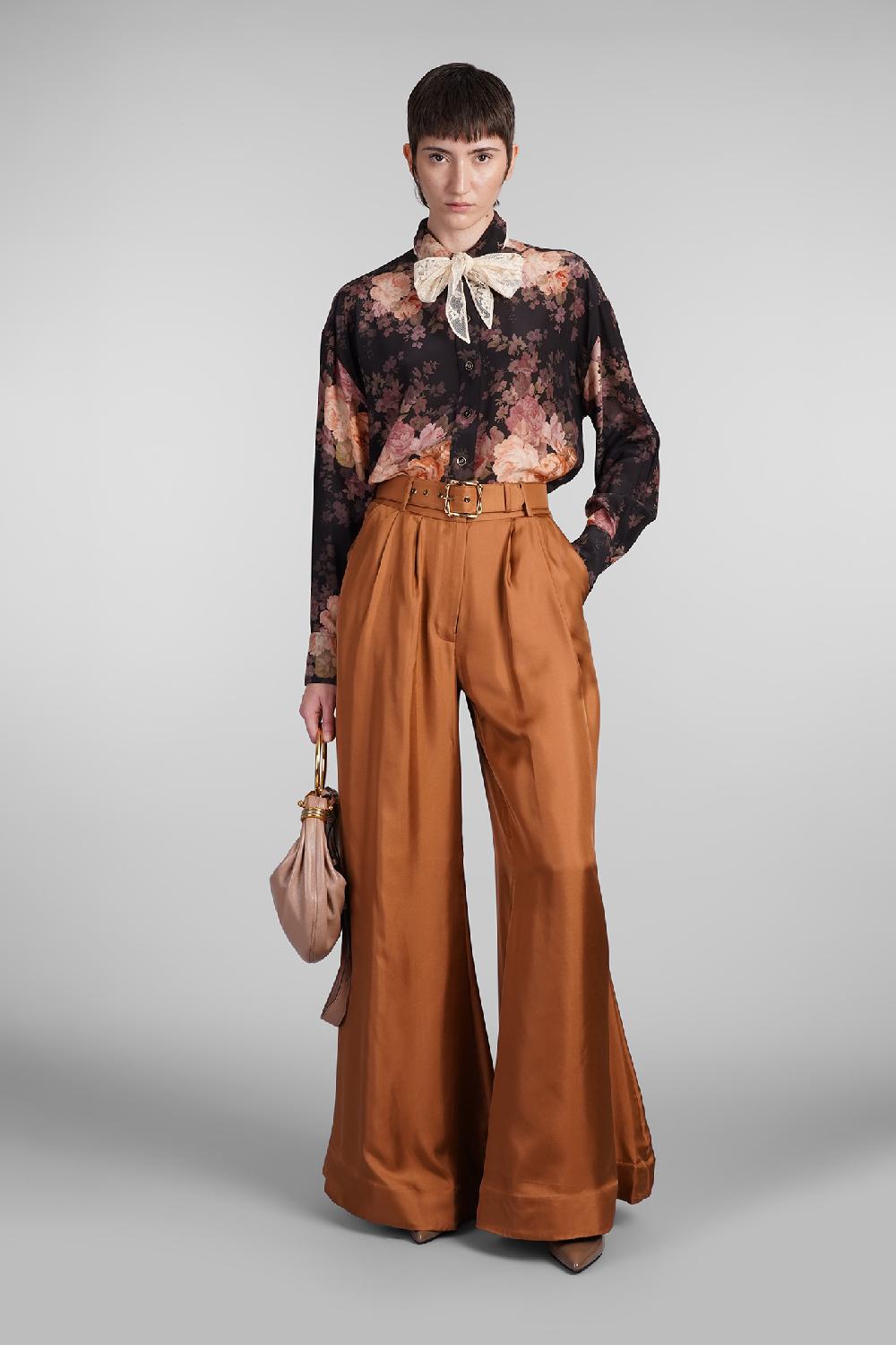 Deliberti Zimmermann Pantalone In Seta Marrone Cod. 407175 - Deliberti The Luxury Shopping