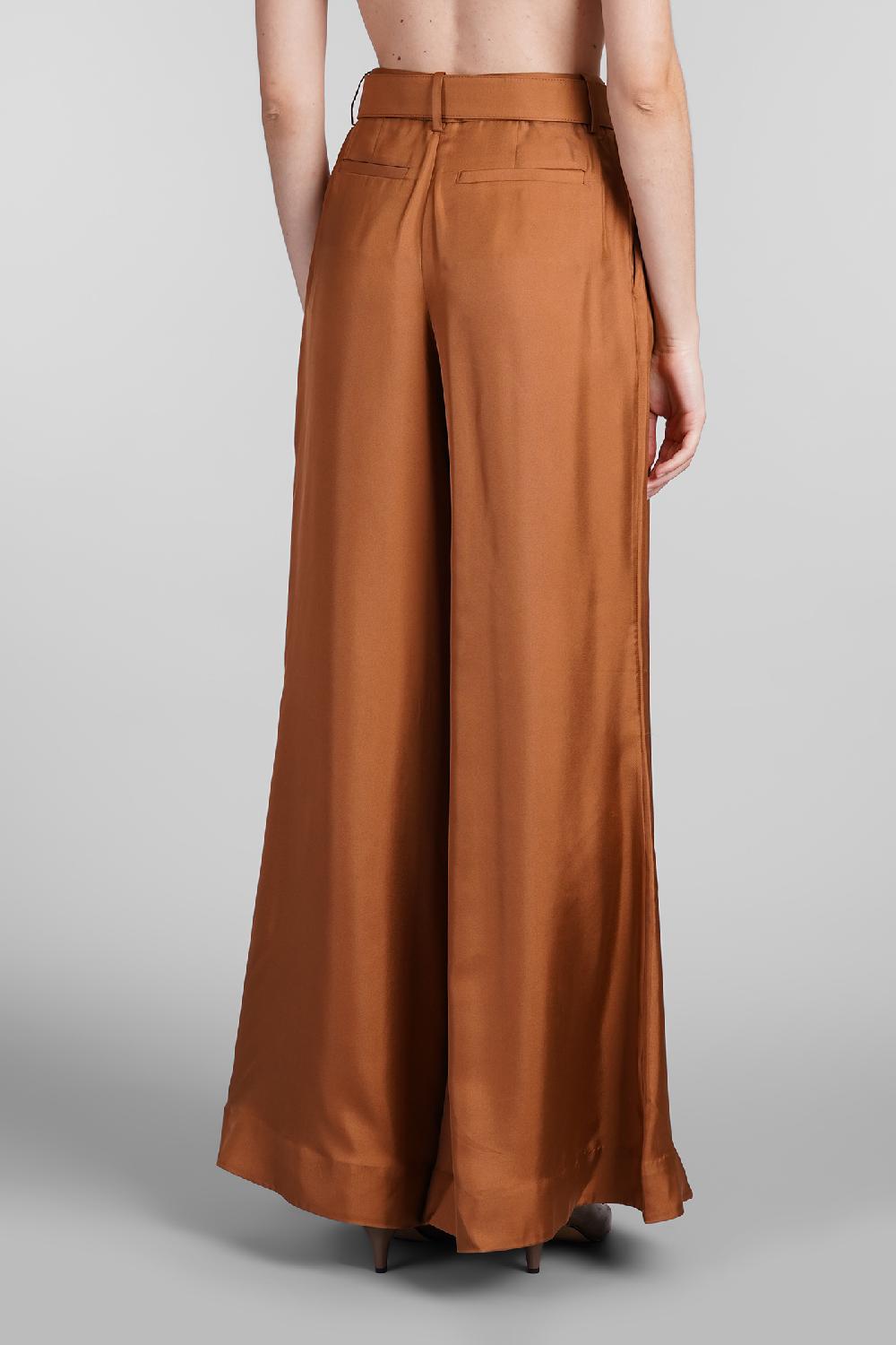 Deliberti Zimmermann Pantalone In Seta Marrone Cod. 407175 - Deliberti The Luxury Shopping