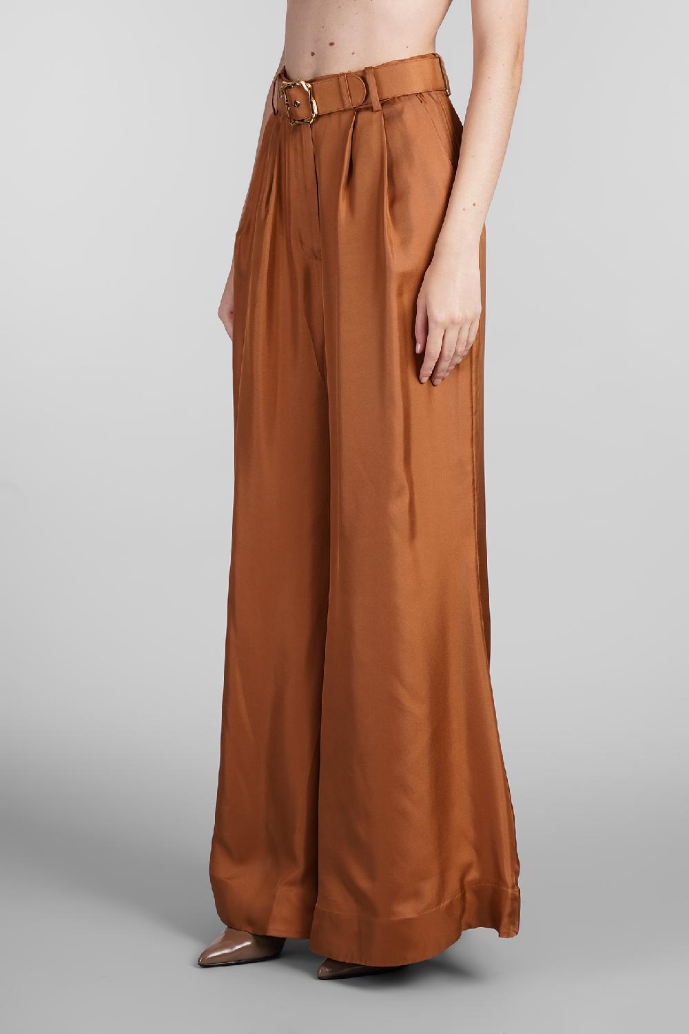 Deliberti Zimmermann Pantalone In Seta Marrone Cod. 407175 - Deliberti The Luxury Shopping