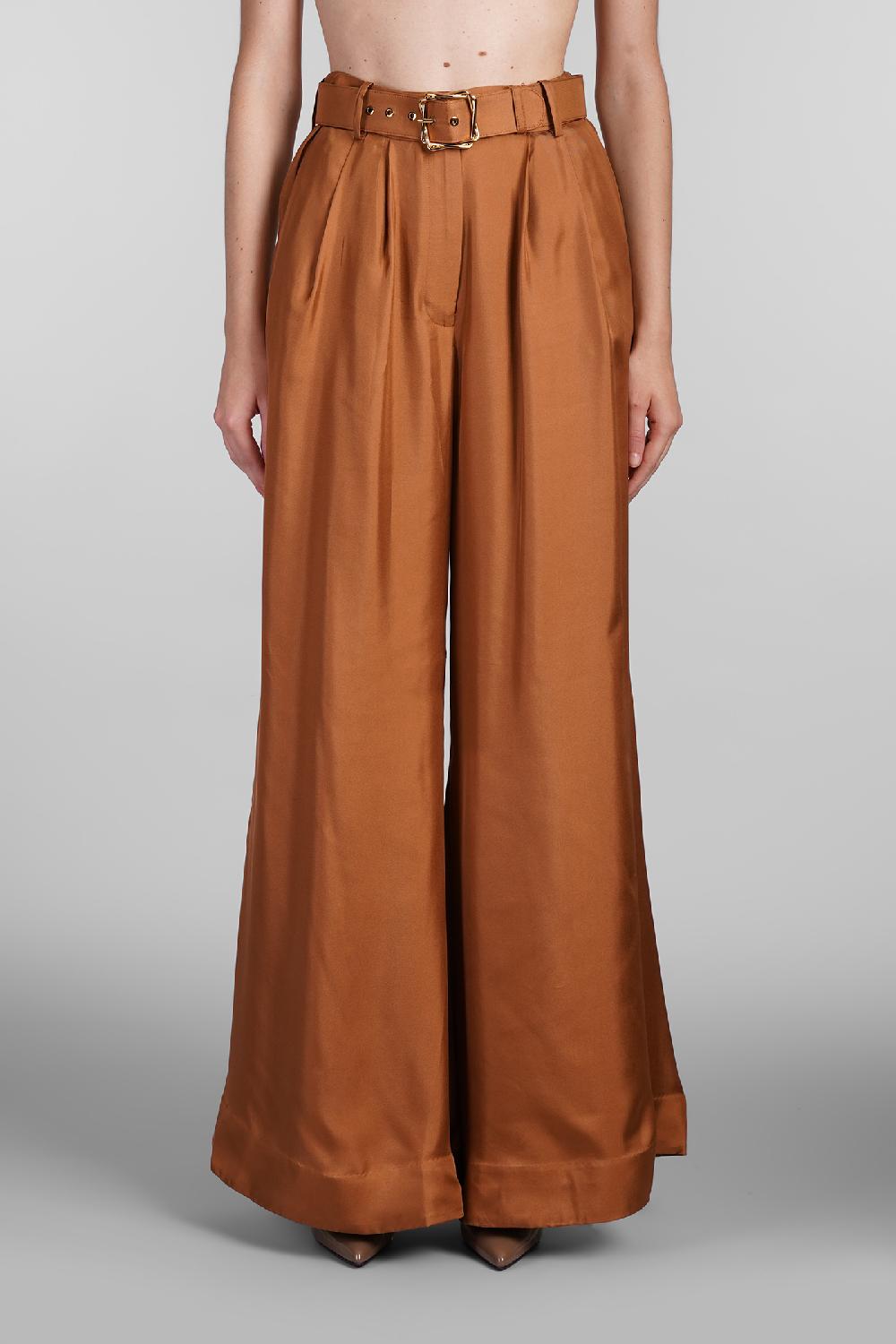 Deliberti Zimmermann Pantalone in seta marrone cod. 407175 - Deliberti The Luxury Shopping