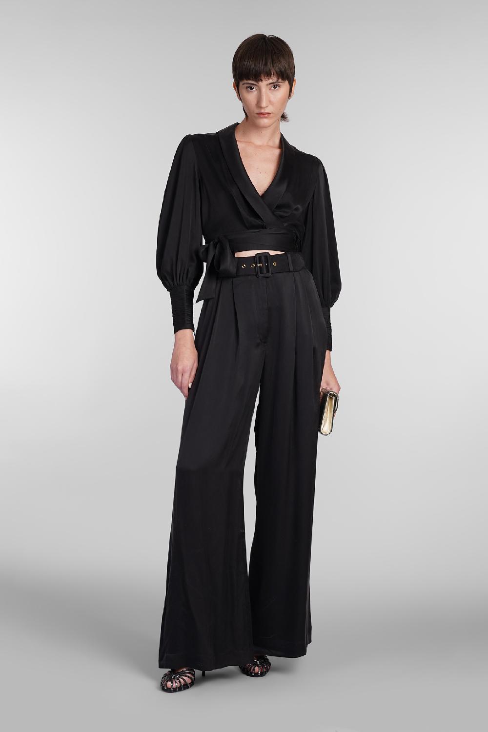 Deliberti Zimmermann Pantalone In Seta Nera Cod. 407182 - Deliberti The Luxury Shopping