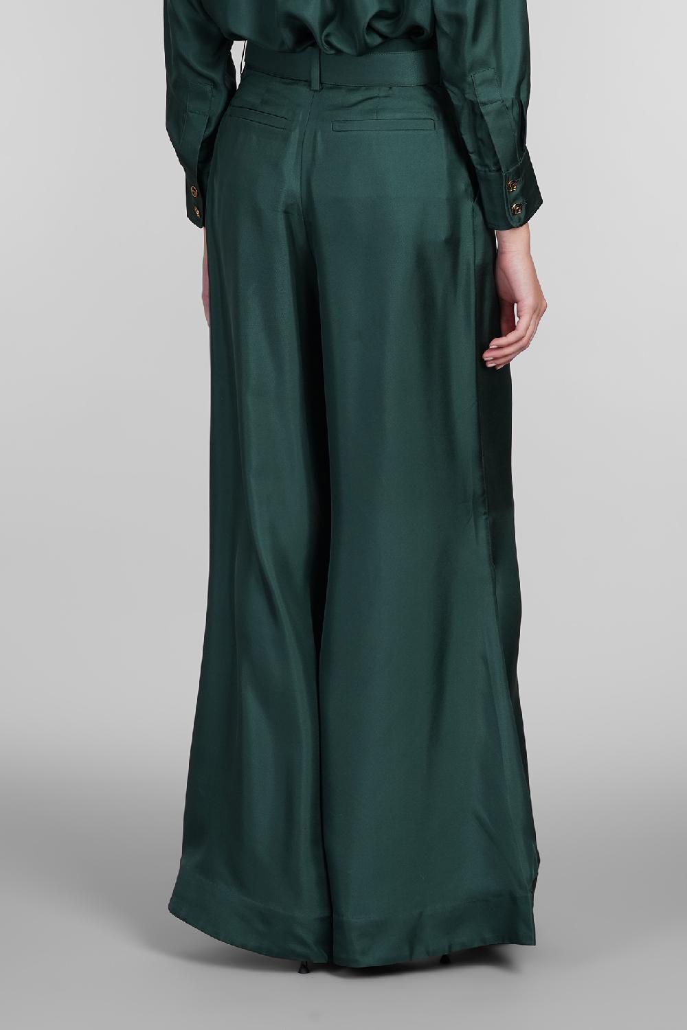 Deliberti Zimmermann Pantalone In Seta Verde Cod. 407163 - Deliberti The Luxury Shopping