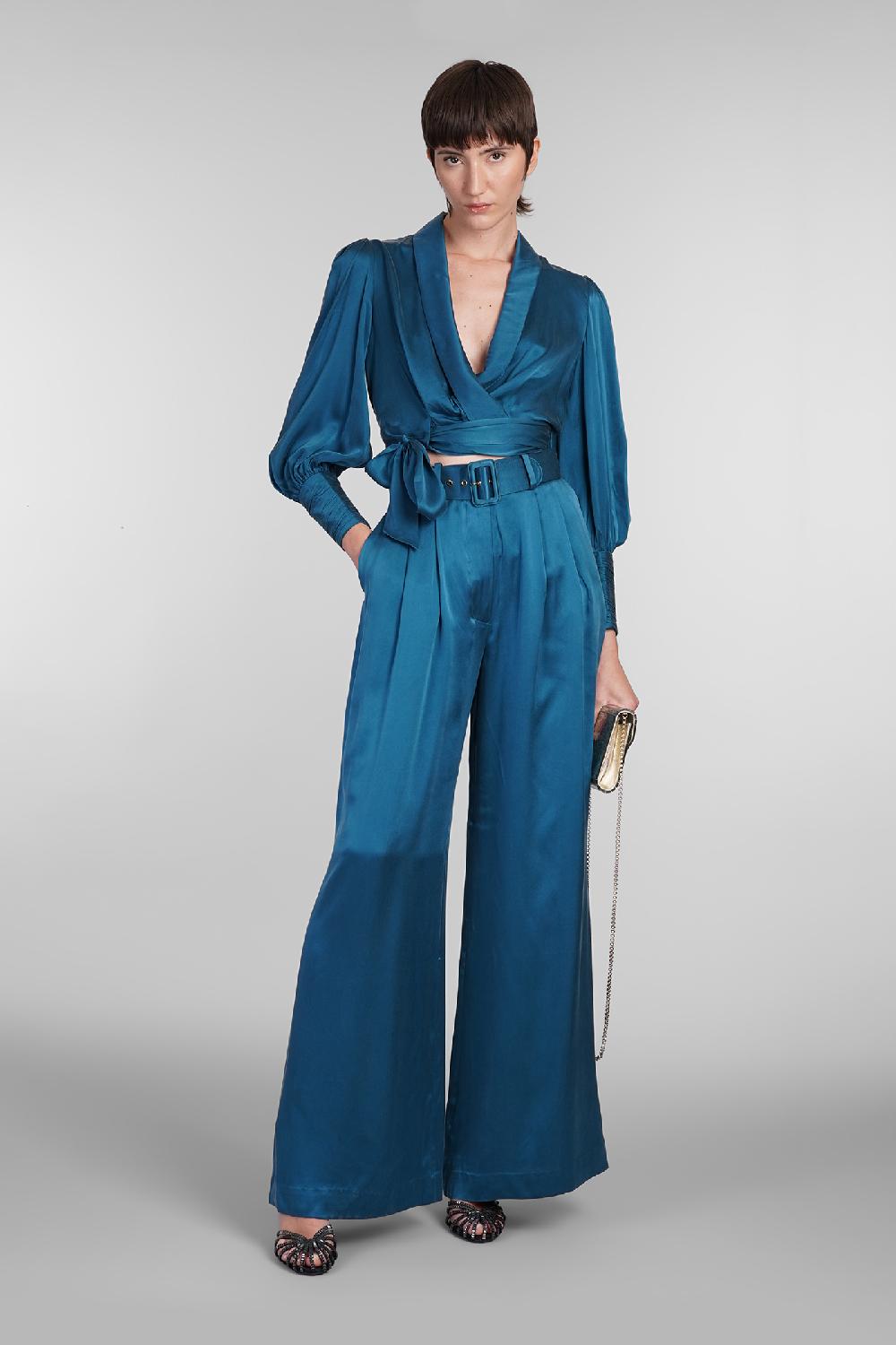 Deliberti Zimmermann Topwear In Seta Blu Cod. 407187 - Deliberti The Luxury Shopping