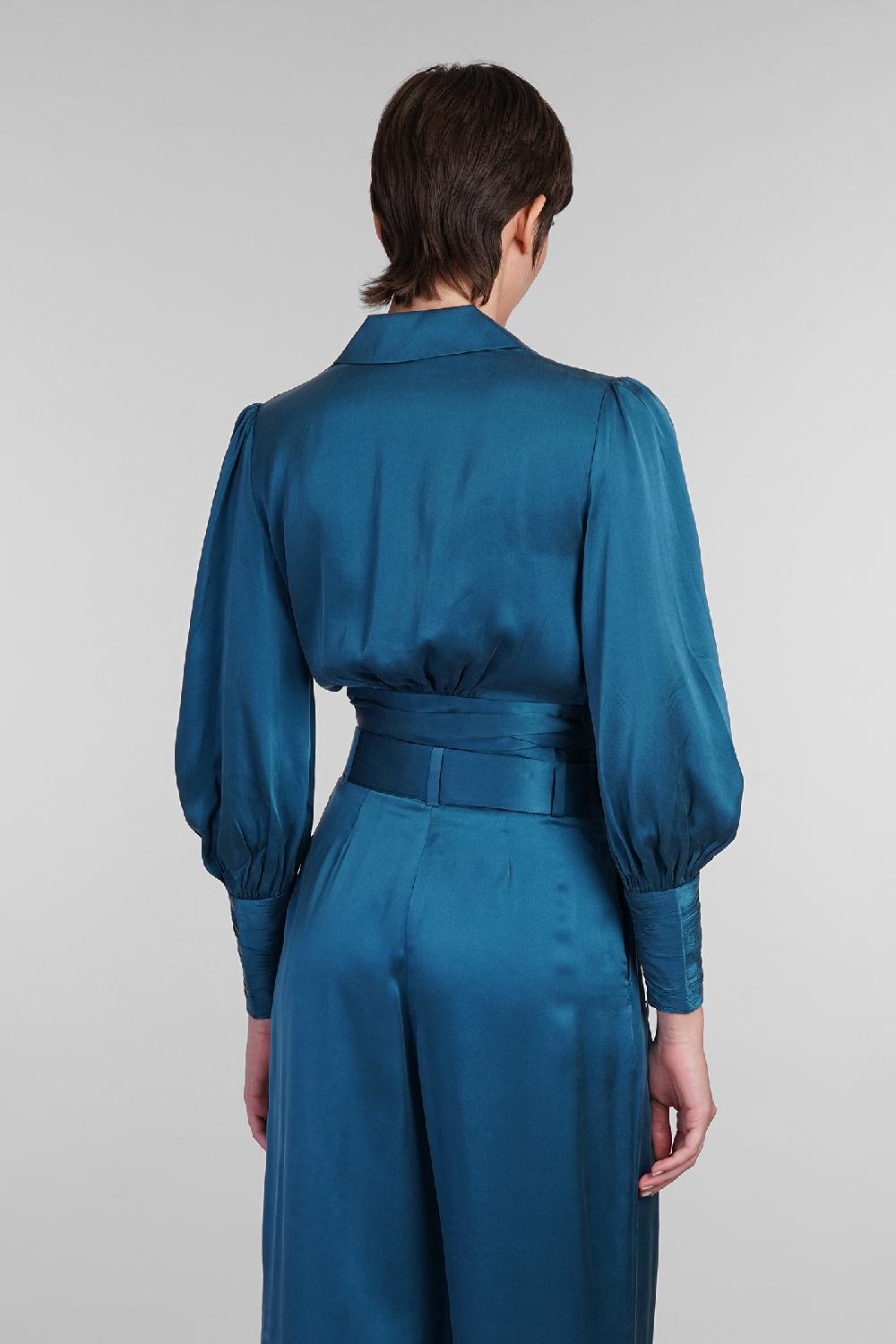 Deliberti Zimmermann Topwear In Seta Blu Cod. 407187 - Deliberti The Luxury Shopping