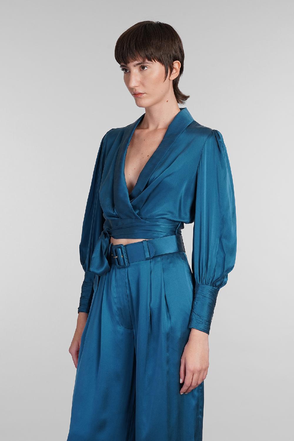 Deliberti Zimmermann Topwear In Seta Blu Cod. 407187 - Deliberti The Luxury Shopping