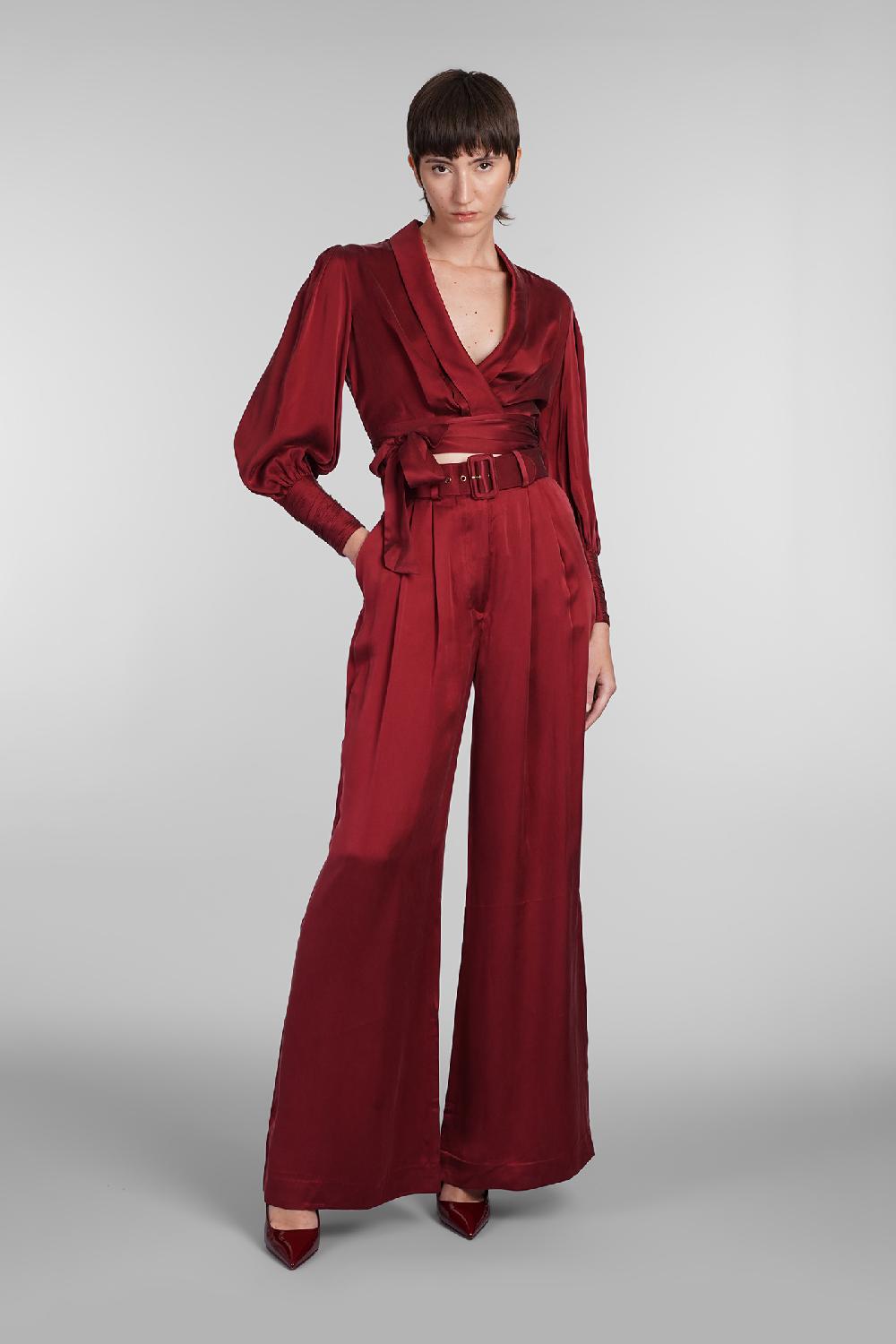 Deliberti Zimmermann Topwear In Seta Bordeaux Cod. 407186 - Deliberti The Luxury Shopping