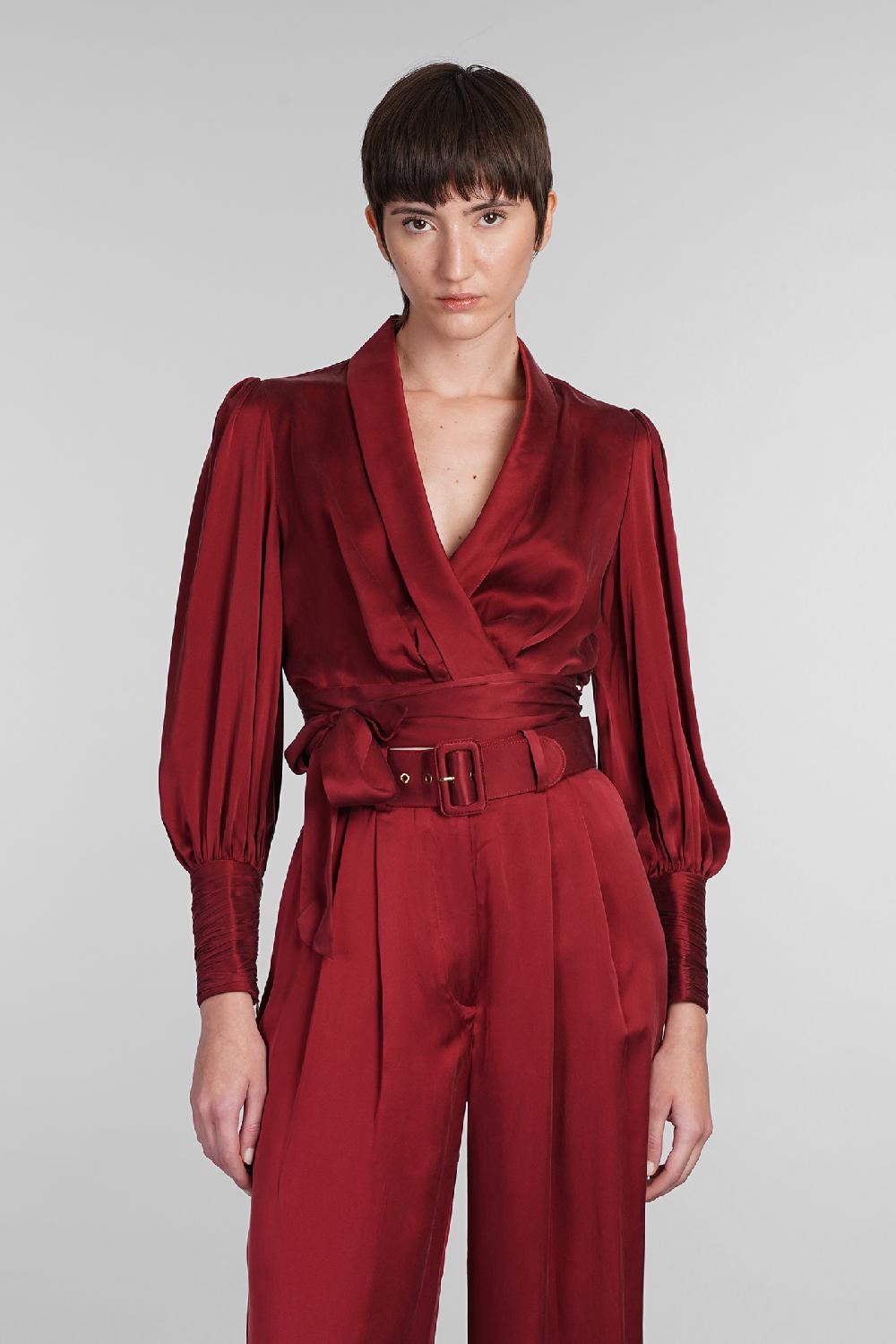 Deliberti Zimmermann Topwear in seta bordeaux cod. 407186 - Deliberti The Luxury Shopping