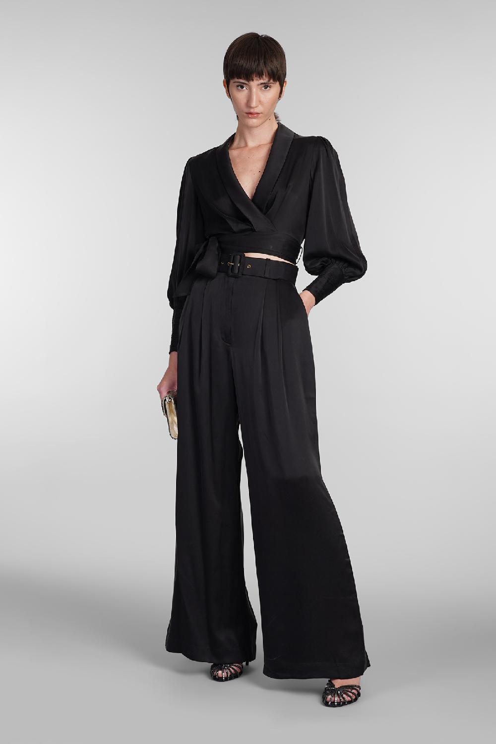 Deliberti Zimmermann Topwear In Seta Nera Cod. 407185 - Deliberti The Luxury Shopping