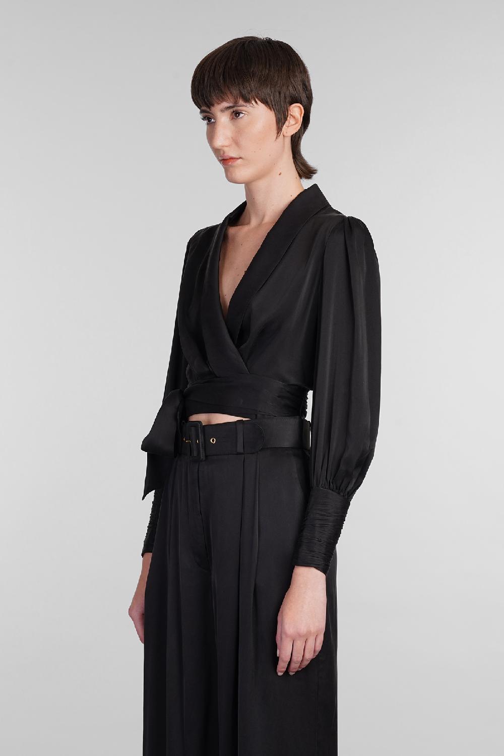 Deliberti Zimmermann Topwear In Seta Nera Cod. 407185 - Deliberti The Luxury Shopping