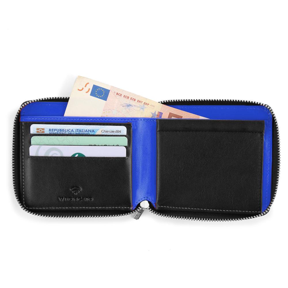 Roncato Portafoglio Con Portamonete Taormina Nero/blu Negozio Online Roncato