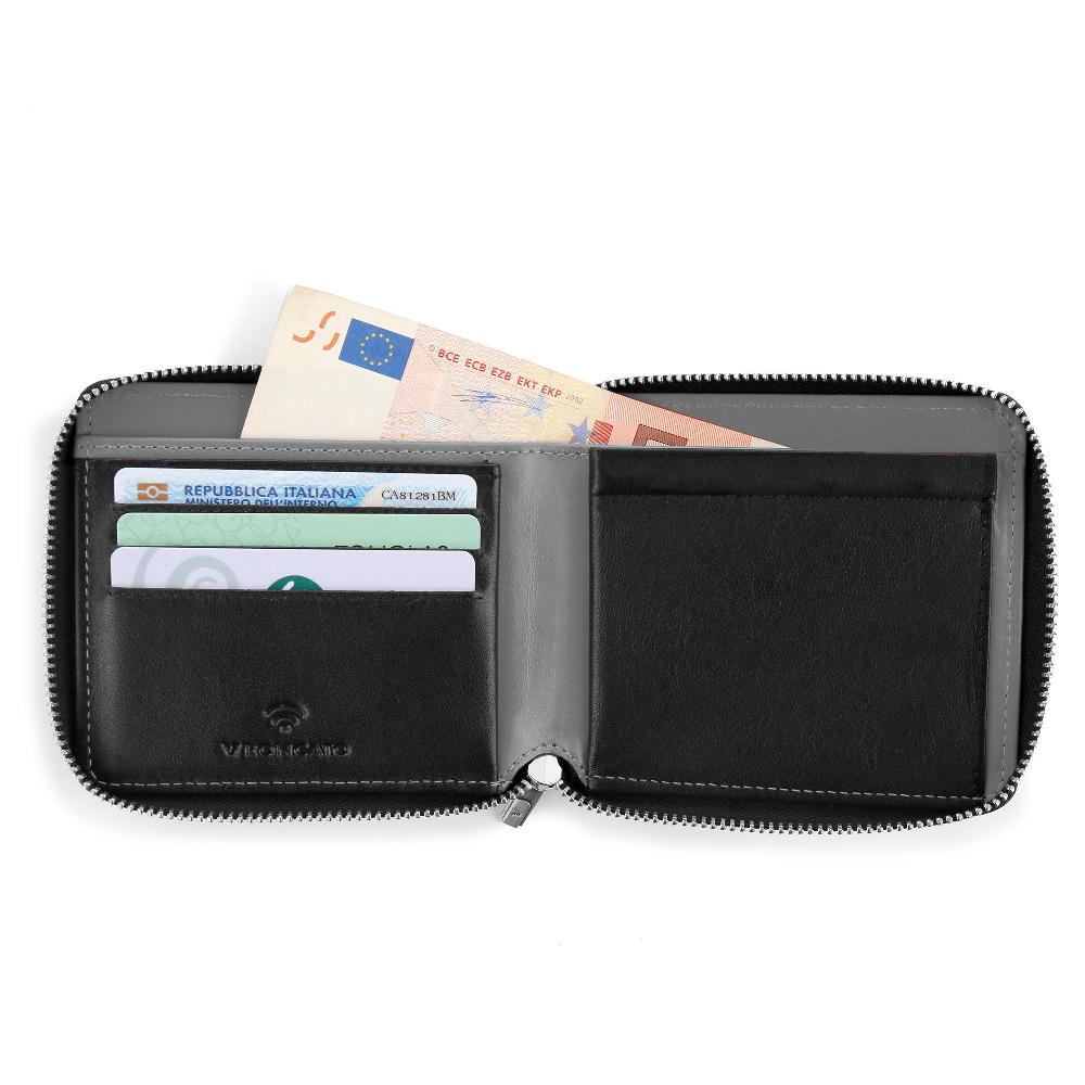 Roncato Portafoglio Con Portamonete Taormina Nero/grigio Negozio Online Roncato