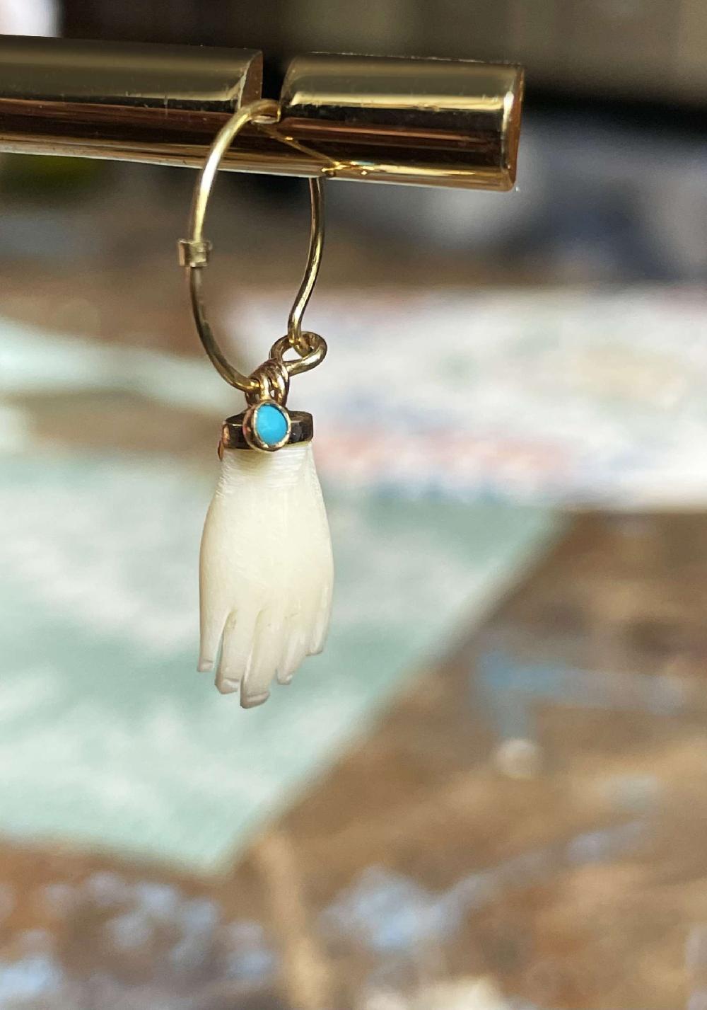 Rose & Lini 5 OCTOBRE “HEYDIE” GOLD & TURQUOISE SINGLE EARRING