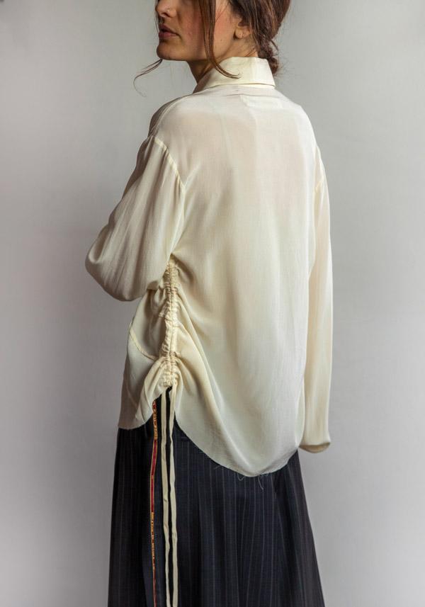 Rose & Lini A TENTATIVE ATELIER SILK “AGLAIA” LINEN SHIRT