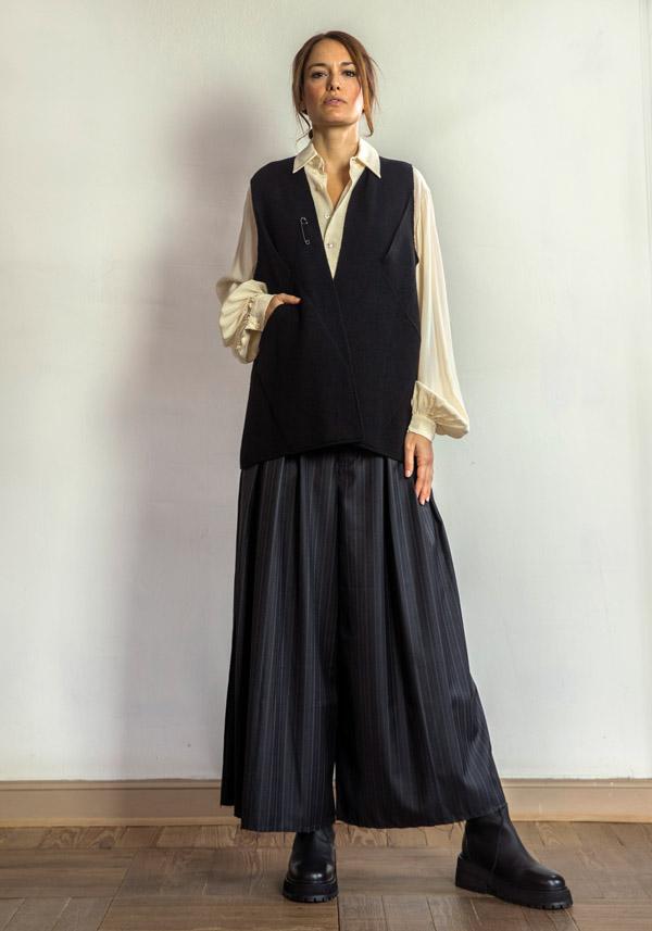 Rose & Lini A TENTATIVE ATELIER SILK “AGLAIA” LINEN SHIRT