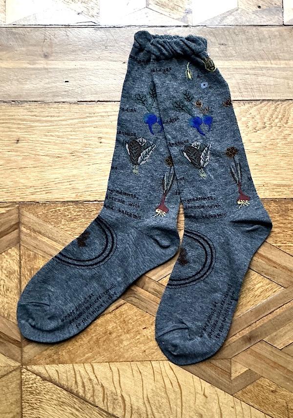 Rose & Lini ANTIPAST COTTON “SALAD” AS-221 SOCKS CHARCOAL