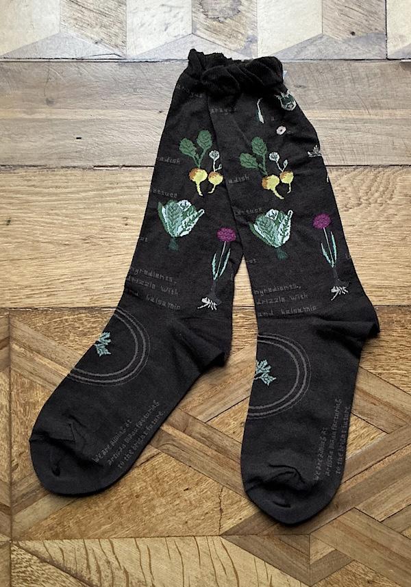 Rose & Lini ANTIPAST COTTON “SALAD” AS-221 SOCKS DARK BROWN