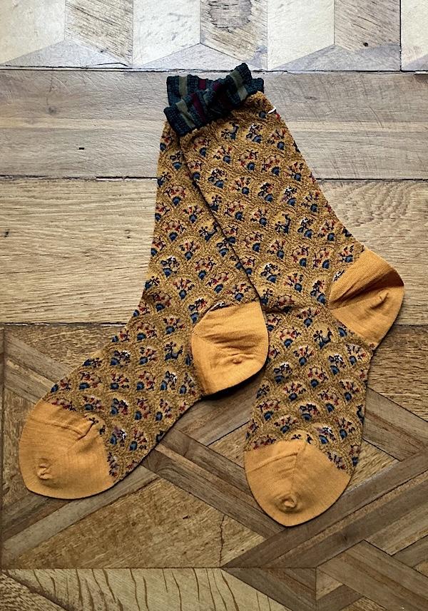 Rose & Lini ANTIPAST WOOL “FUN FAN” AM-501A SOCKS ORANGE