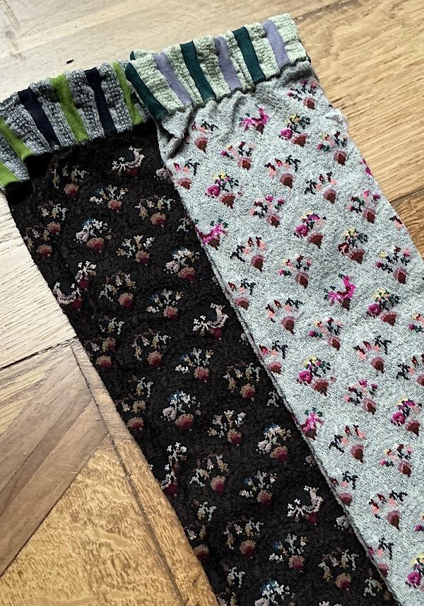 Rose & Lini ANTIPAST WOOL “FUN FAN” AM-790HS LONG SOCKS GREY