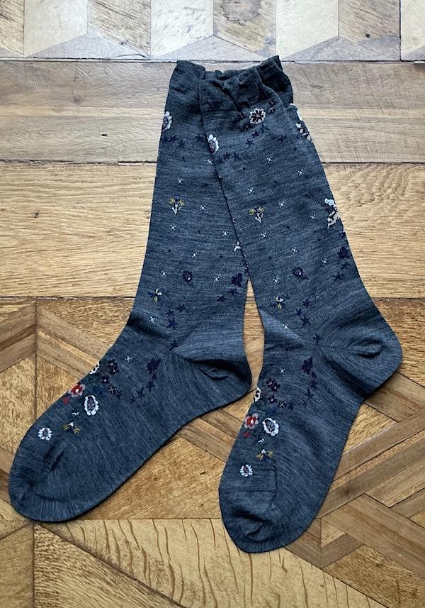 Rose & Lini ANTIPAST WOOL “HELLO ANGEL” KT-170S SOCKS GREY