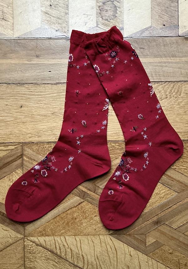 Rose & Lini ANTIPAST WOOL “HELLO ANGEL” KT-170S SOCKS RED