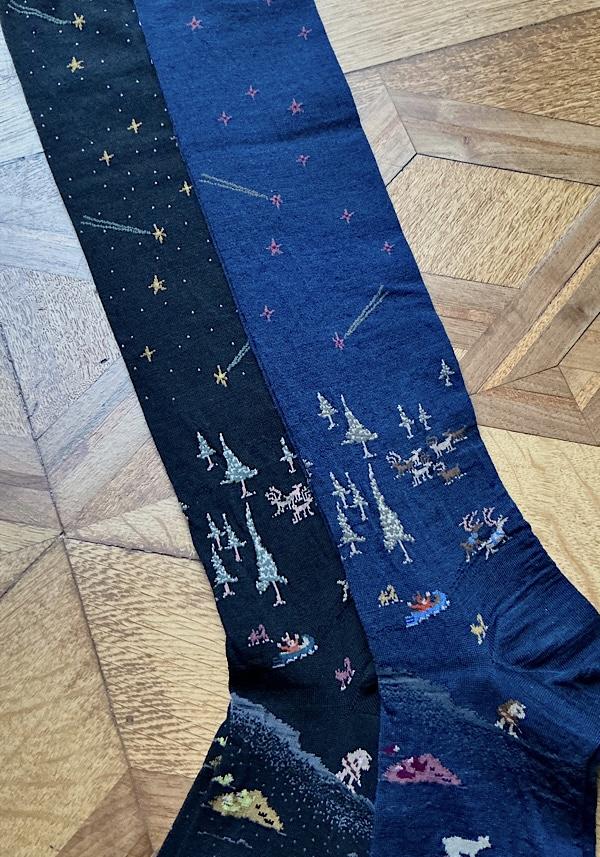 Rose & Lini ANTIPAST WOOL “LAGOM” AM-792HS LONG SOCKS BLACK