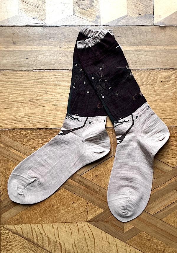 Rose & Lini ANTIPAST WOOL “OLIVE HARVEST” AM-790 SOCKS WINE