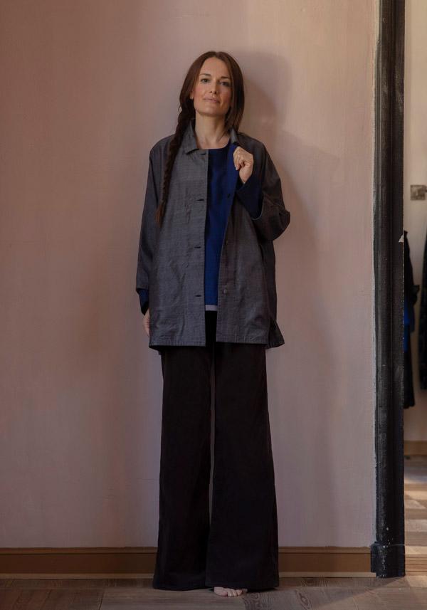 Rose & Lini AODRESS REVERSIBLE WOOL “COAT 15” RAAT BROWN