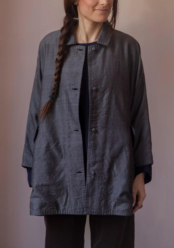 Rose & Lini AODRESS REVERSIBLE WOOL “COAT 15” RAAT BROWN