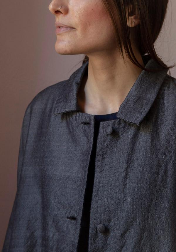 Rose & Lini AODRESS REVERSIBLE WOOL “COAT 15” RAAT BROWN