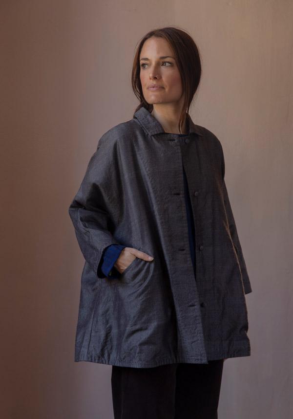 Rose & Lini AODRESS REVERSIBLE WOOL “COAT 15” RAAT BROWN