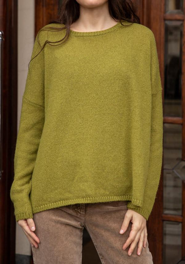 Rose & Lini APUNTOB CASHMERE & ALPACA “PULL 1890” GRASS GREEN