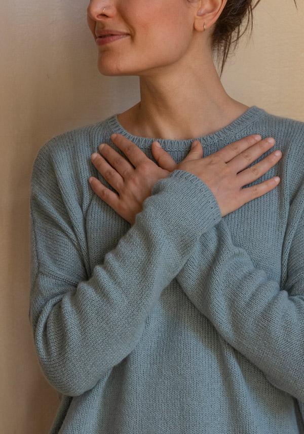 Rose & Lini APUNTOB CASHMERE & ALPACA “PULL 1890” SKY BLUE