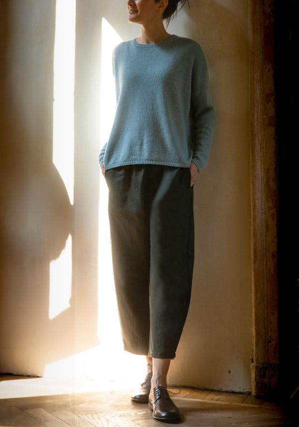 Rose & Lini APUNTOB CASHMERE & ALPACA “PULL 1890” SKY BLUE