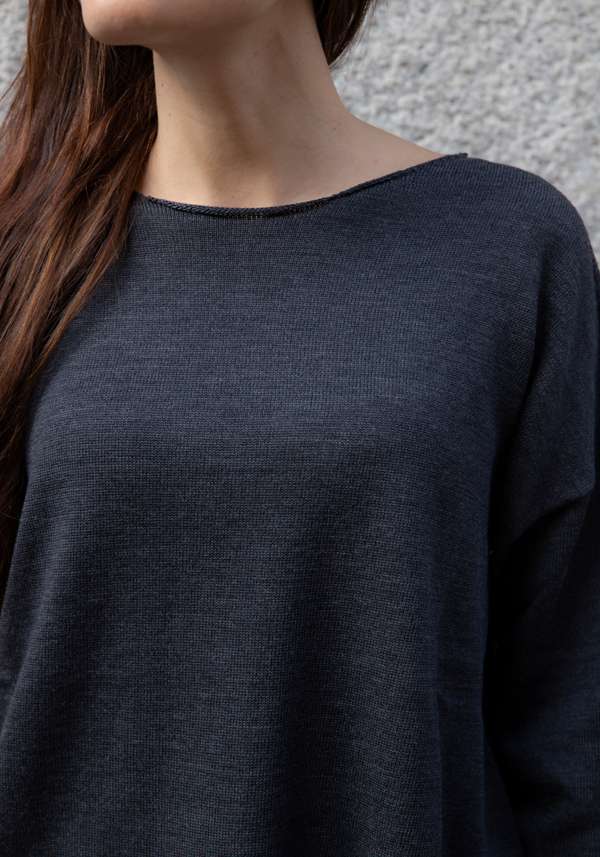 Rose & Lini ARCHIVIOB “OVER 1640” ANTHRACITE MERINO SWEATER
