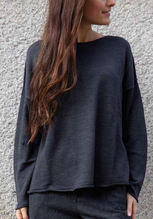 Rose & Lini ARCHIVIOB “OVER 1640” ANTHRACITE MERINO SWEATER