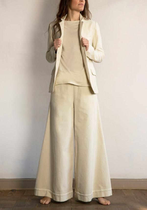 Rose & Lini BARBARA TANI COTTON & CASHMERE “TSHIRT 1585 CCL” FLOUR