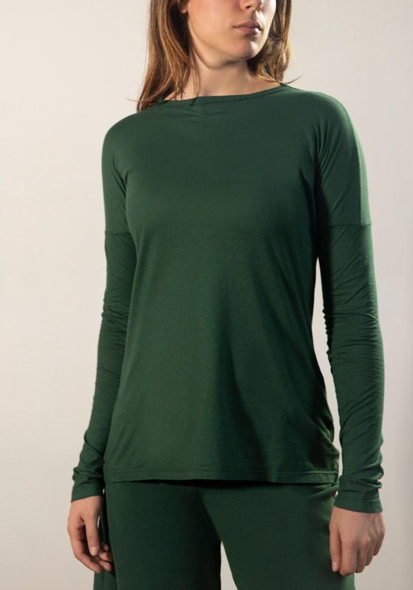 Rose & Lini BARBARA TANI COTTON & CASHMERE “TSHIRT 1585 CCL” MINT