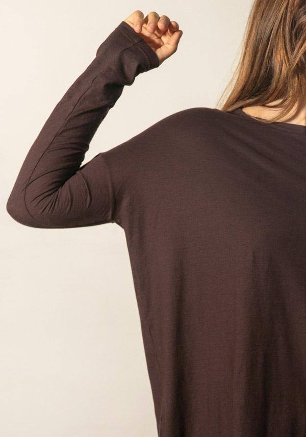 Rose & Lini BARBARA TANI COTTON & CASHMERE “TSHIRT 2001 CCL” CHOCO BROWN