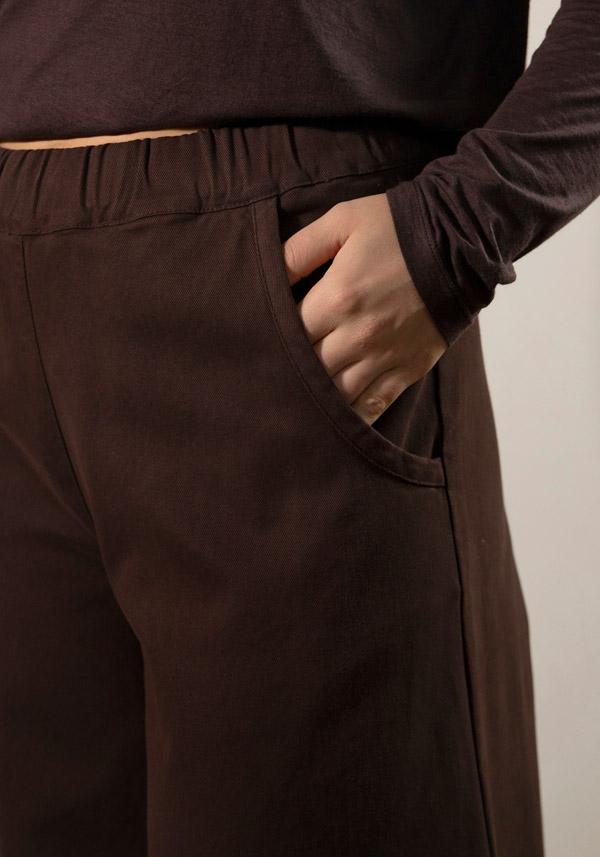 Rose & Lini BARBARA TANI COTTON “PANTS 457 C01” CHOCO BROWN