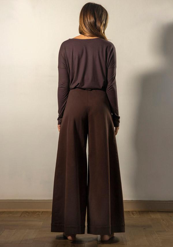 Rose & Lini BARBARA TANI COTTON “PANTS 457 C01” CHOCO BROWN