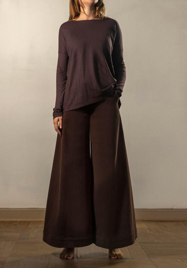 Rose & Lini BARBARA TANI COTTON “PANTS 457 C01” CHOCO BROWN