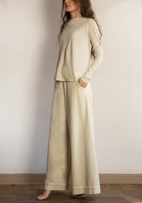 Rose & Lini BARBARA TANI COTTON “PANTS 457 V03” CORDUROY FLOUR