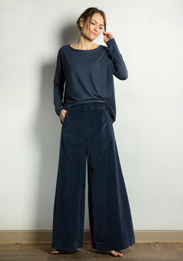 Rose & Lini BARBARA TANI COTTON “PANTS 457 V03” CORDUROY LAVAGNA