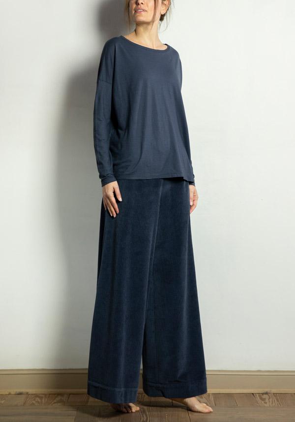 Rose & Lini BARBARA TANI COTTON “PANTS 457 V03” CORDUROY LAVAGNA